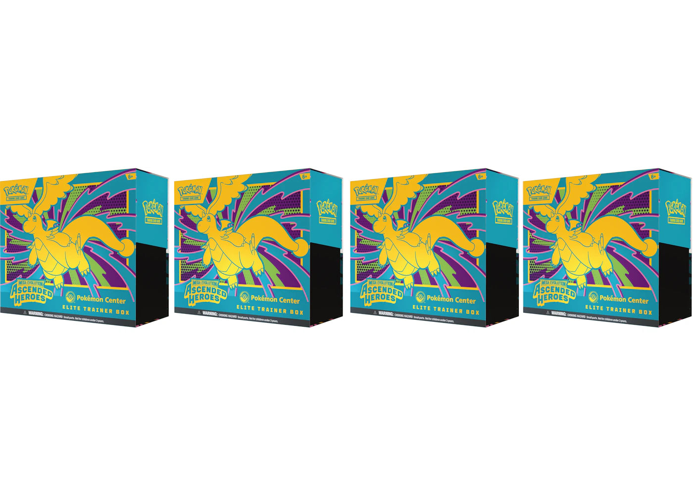2026 Pokémon Mega Evolution Ascended Heroes Pokemon Center Elite Trainer Box 4x Lot -1