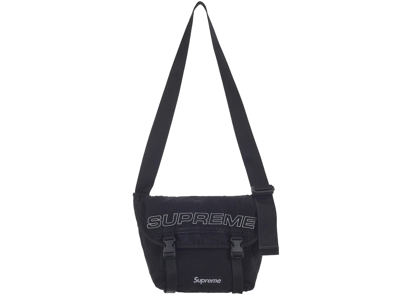 Supreme Denim Messenger Bag Black -1
