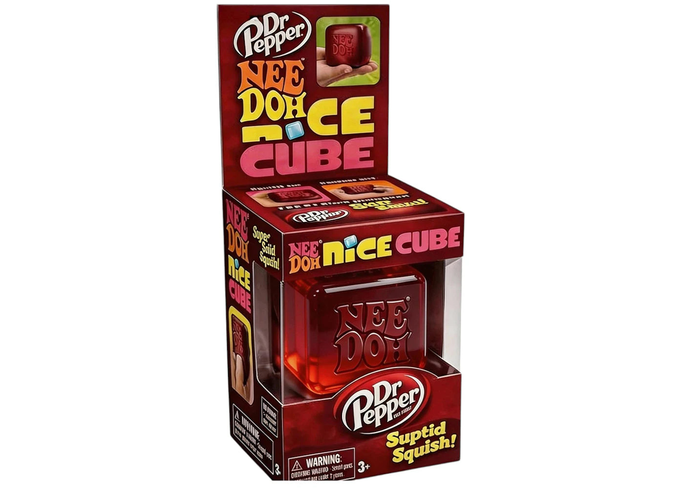 NeeDoh Limited Edition Dr Pepper Nice Cube Squishy Fidget Toy -1
