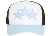 AMIRI 3 Star Trucker Cap White/Blue -1