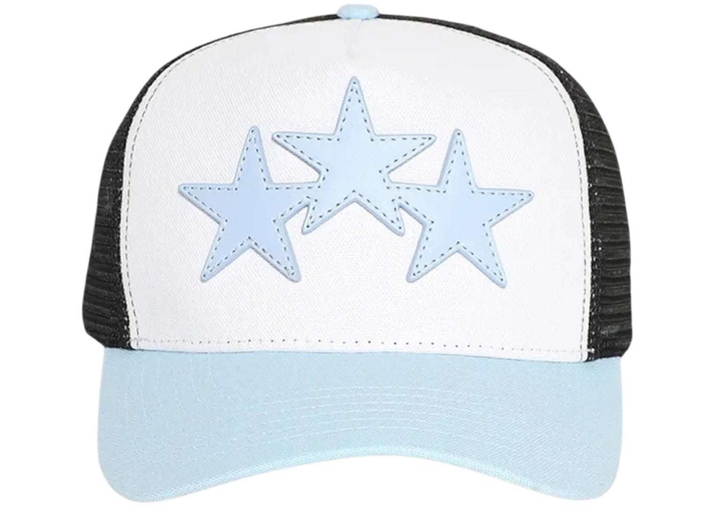 AMIRI 3 Star Trucker Cap White/Blue -1
