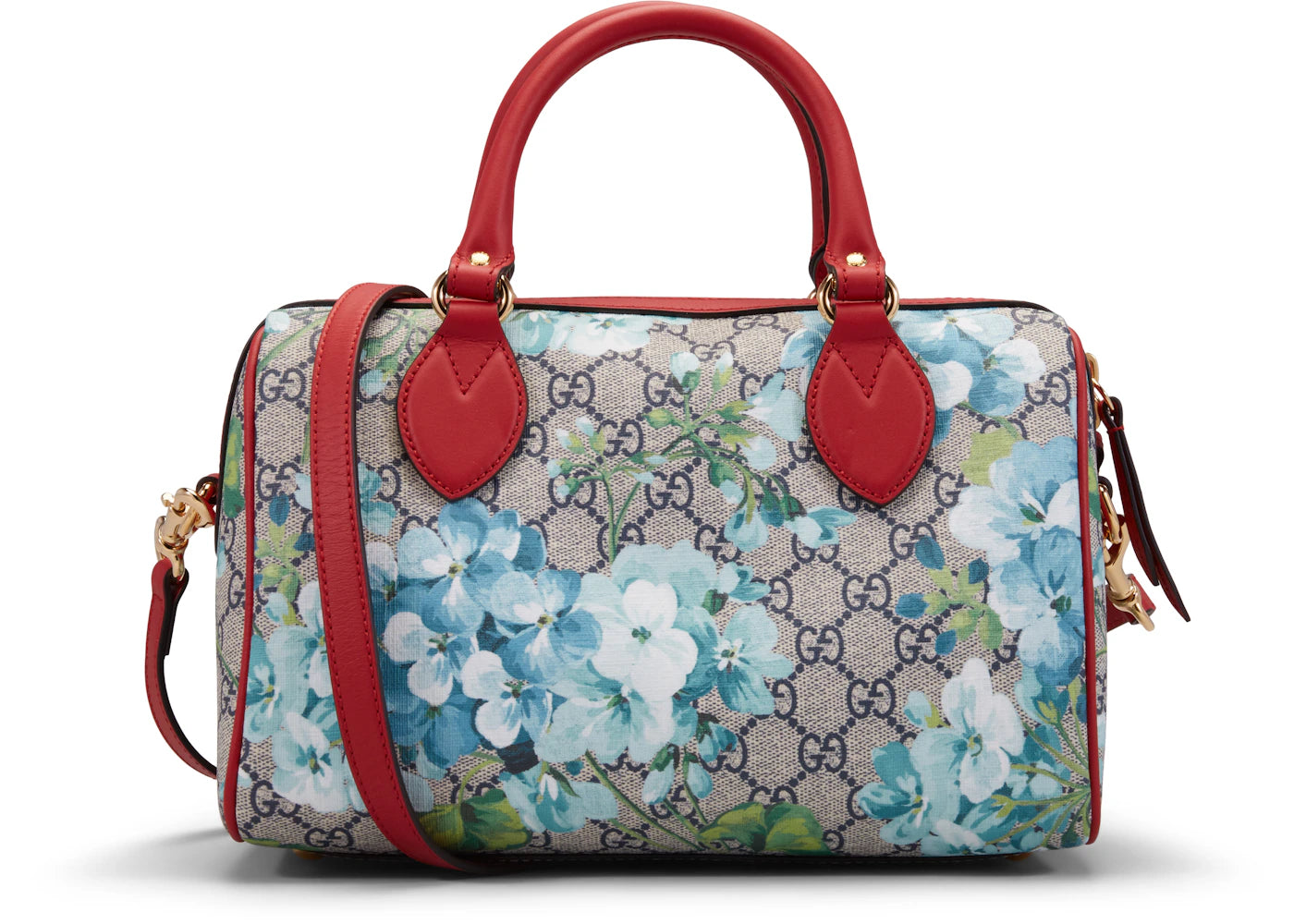 Gucci Boston GG Supreme Blooms Small Blue/Red -1