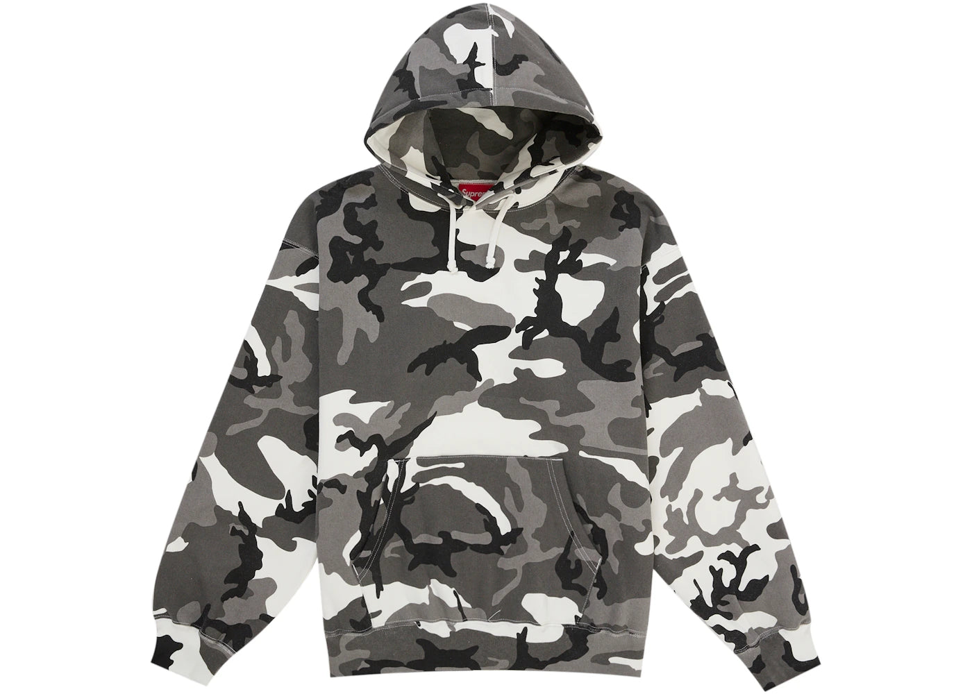 Supreme Satin Applique Hooded Sweatshirt (SS26) Snow Camo -1