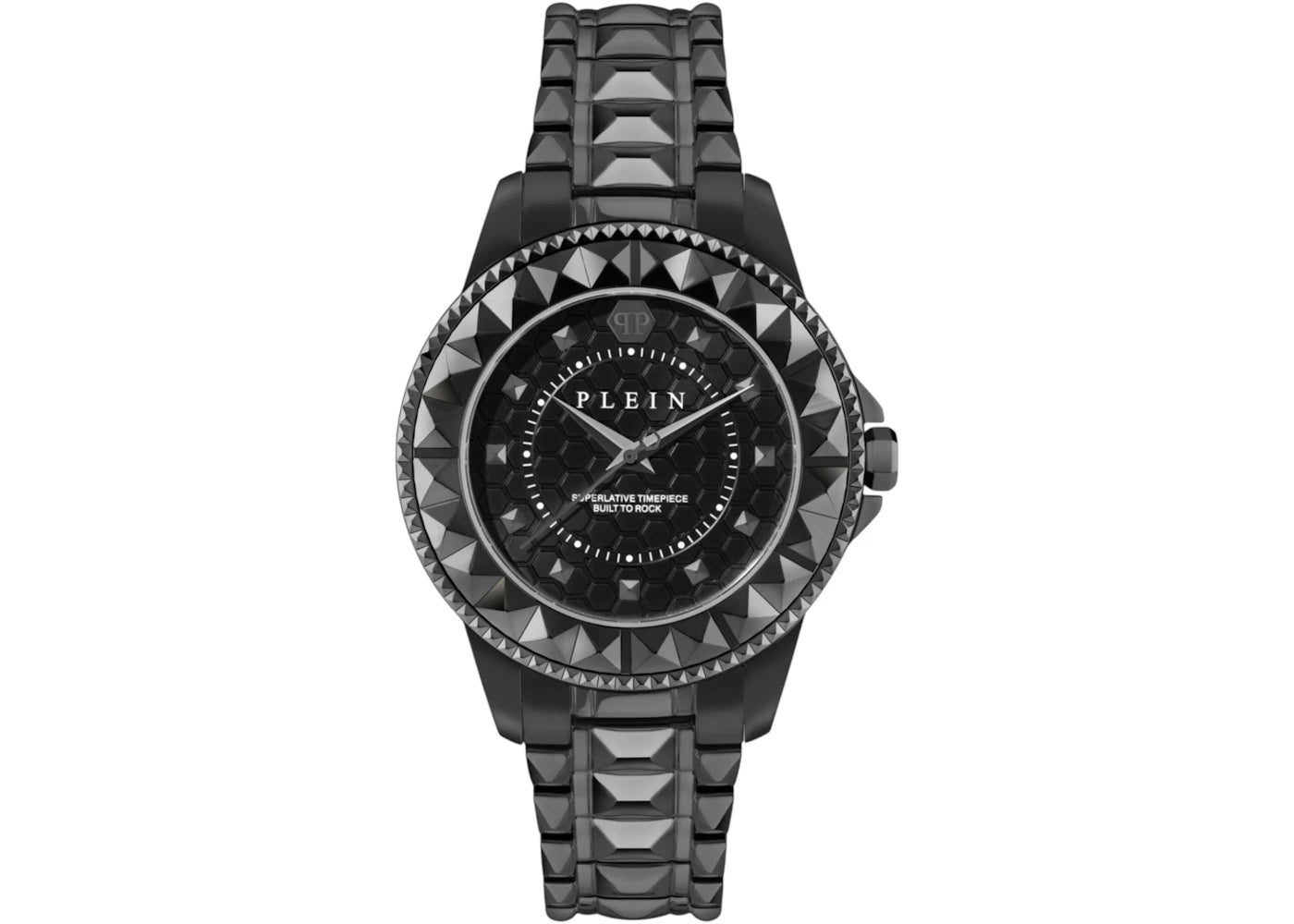 Philipp Plein Plein Lady Rock Bracelet PWPQA0524 (Black Guilloche) -1