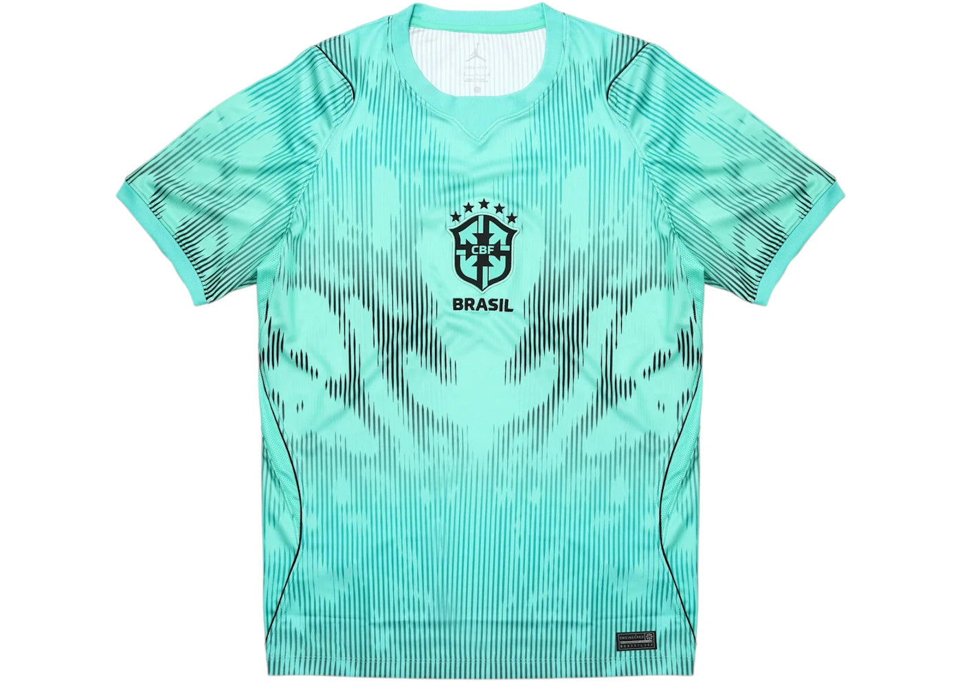 Nike Air Jordan x CBF Brazil Dri-Fit Stadium Goalkeeper Jersey Light Menta/Black -1