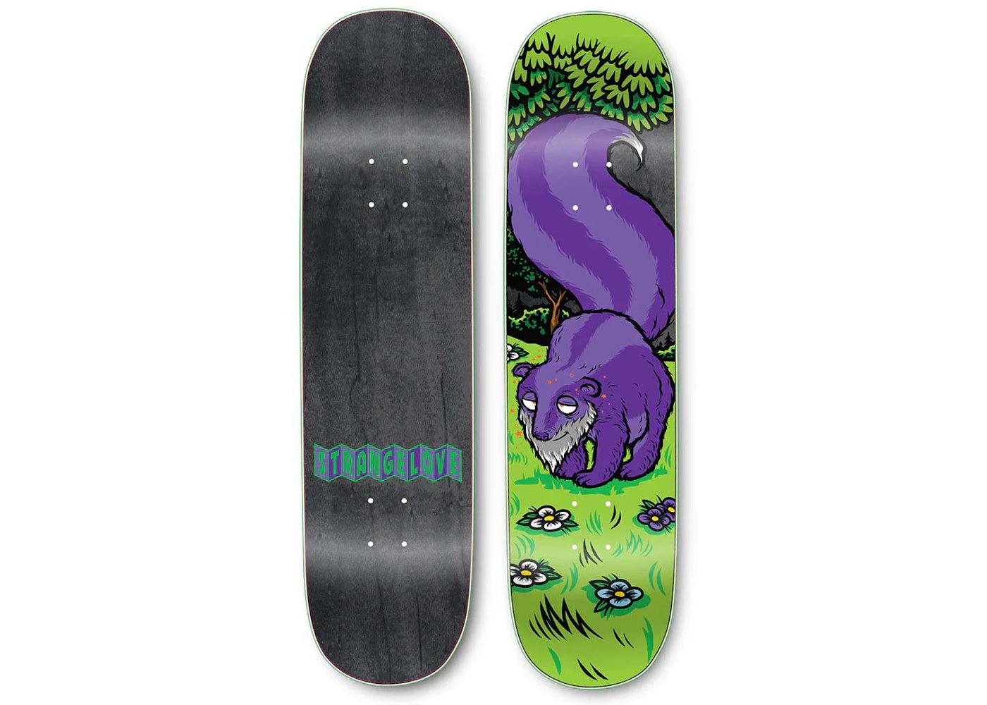 StrangeLove Todd Bratrud Granddaddy Skateboard Deck Purple Skunk -1