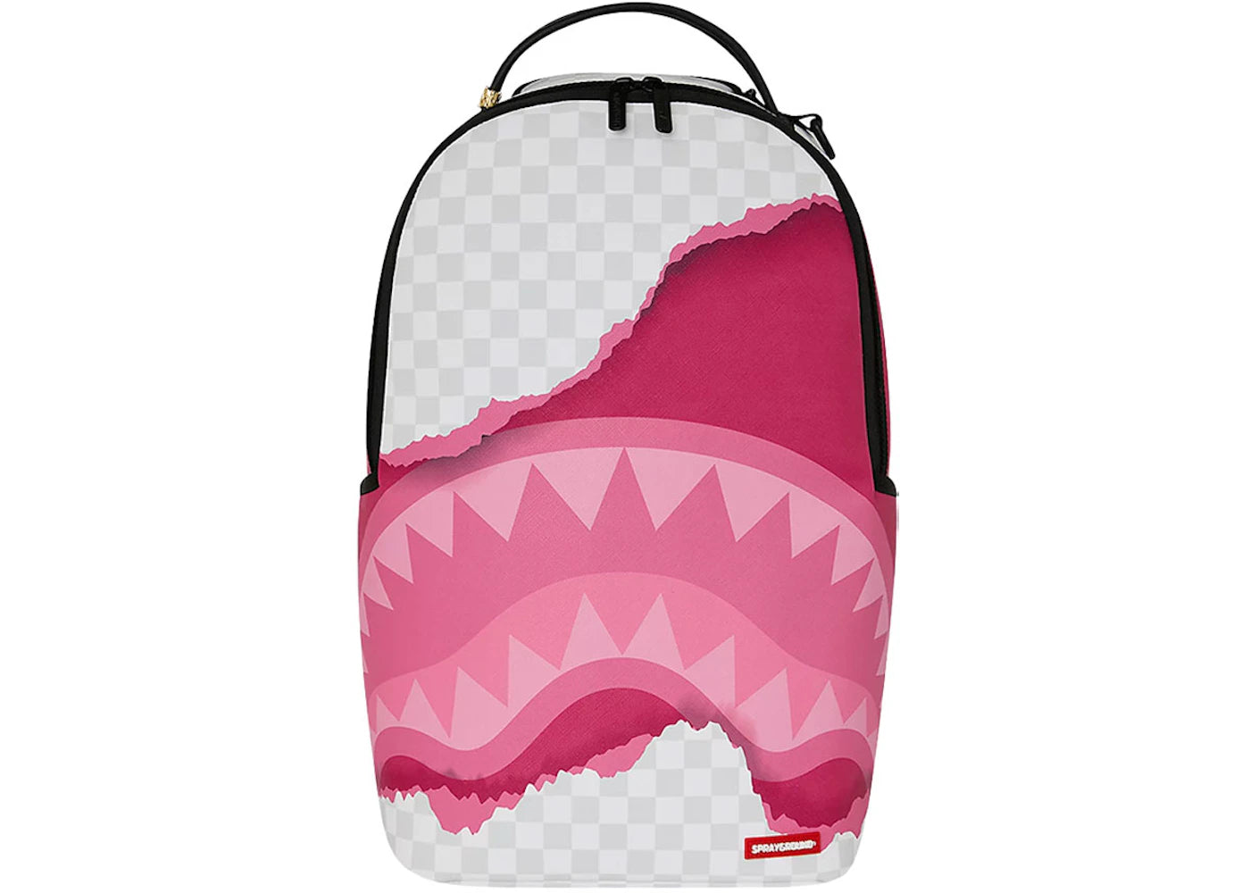 Sprayground 3D Check Backpack White/Pink -1