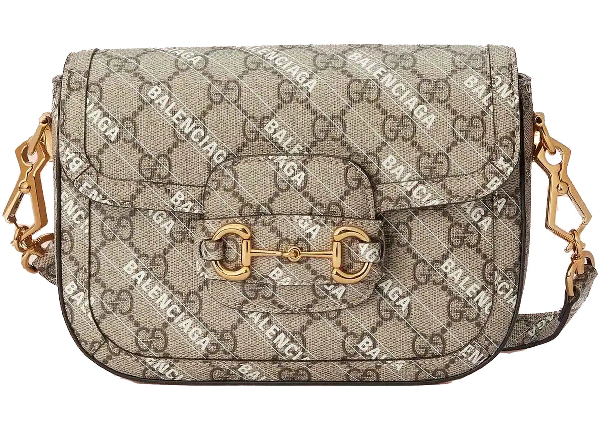 Gucci x Balenciaga The Hacker Project Mini Gucci Horsebit 1955 Beige/Ebony -1