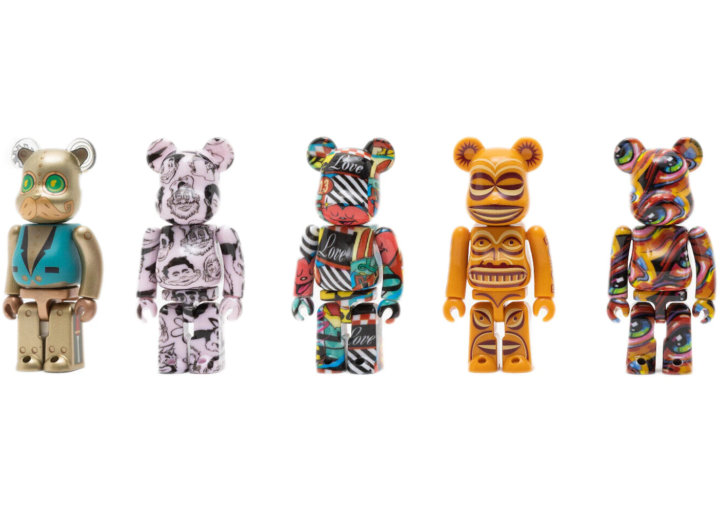 Bearbrick DesignerCon Artist Series 4 (Doktor A, Bobby Hundreds, Nina Palomba, Shag and Hannah Webb) 100% (Set of 5) -1