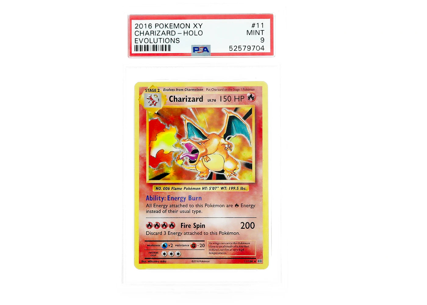 Charizard-Holo 2016 Pokemon TCG XY Evolutions #11/108 (PSA or BGS Graded) -1