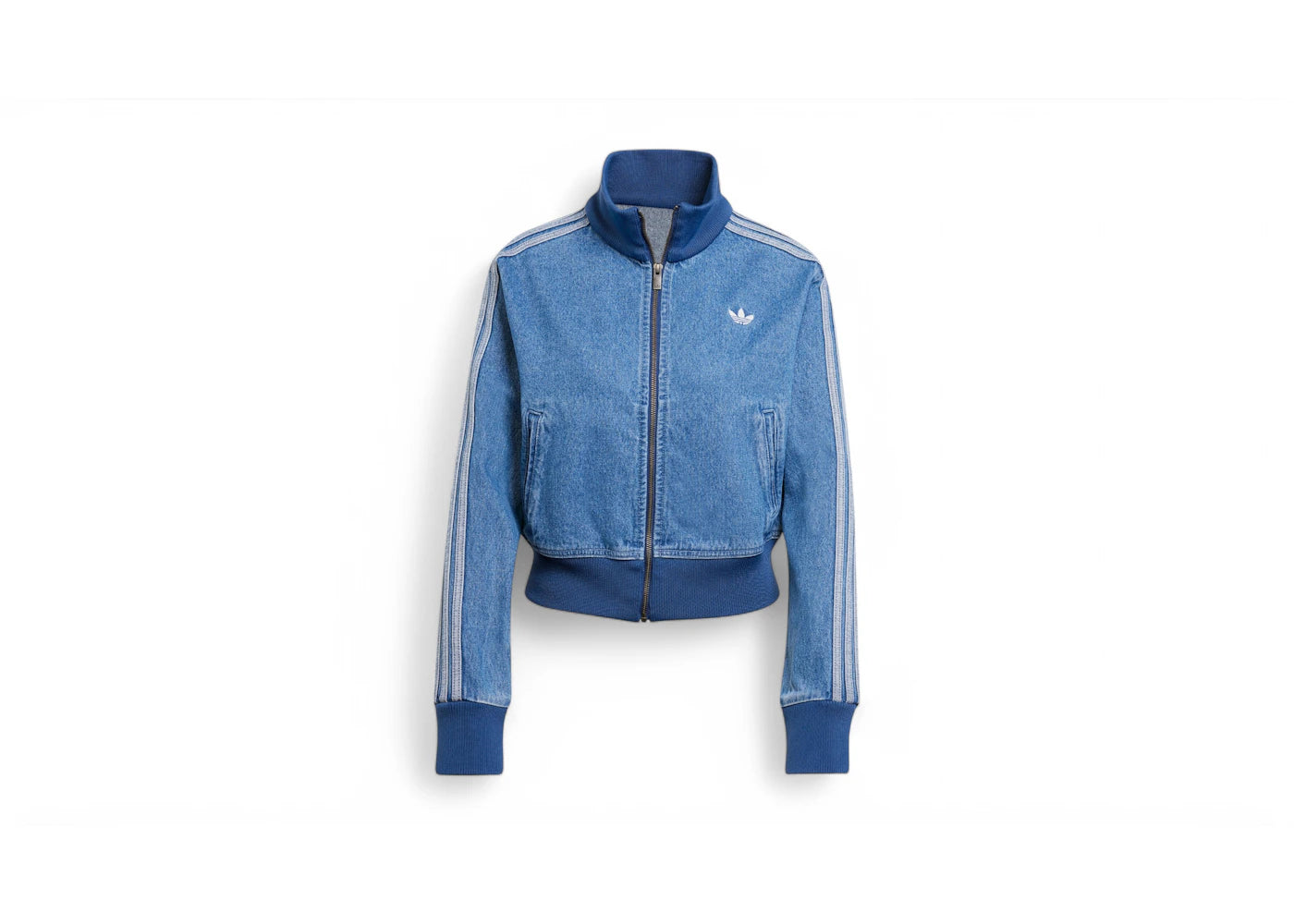 adidas Women's Adicolor Denim Track Top Indigo Denim -1