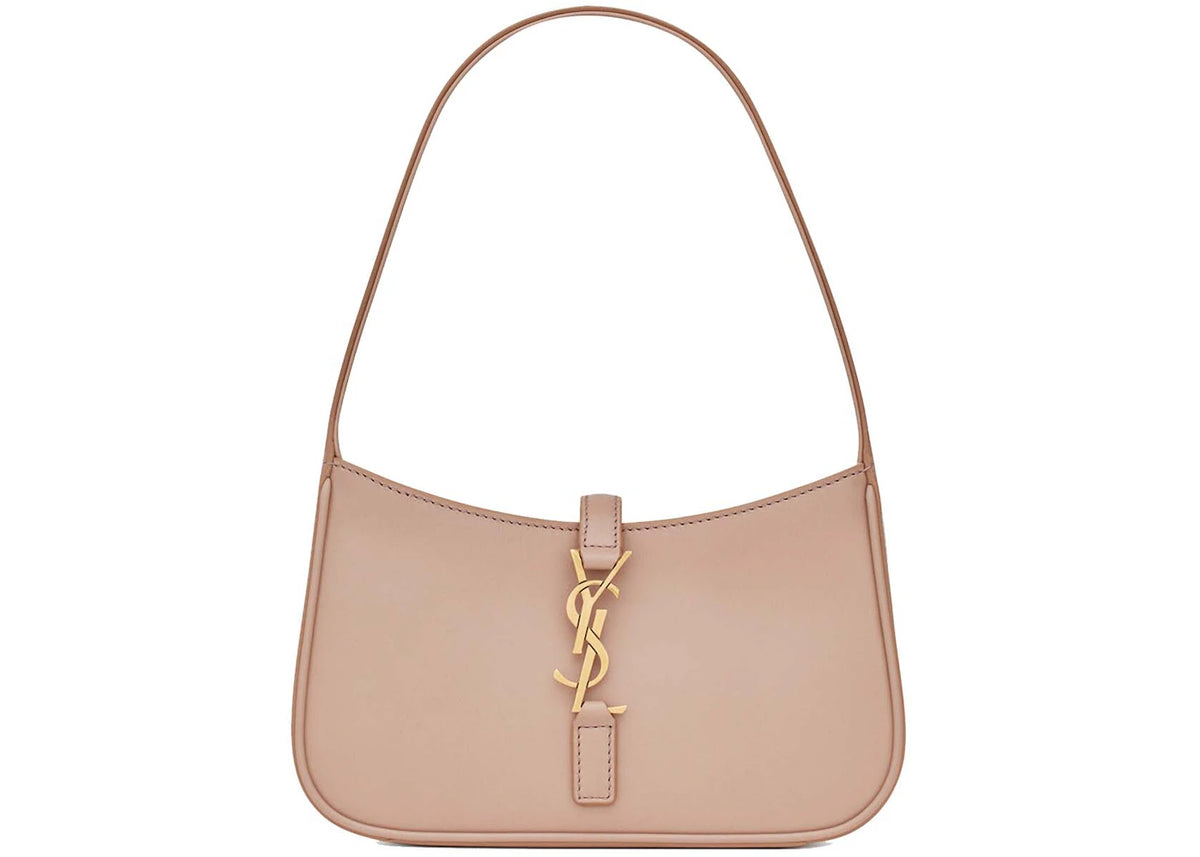 Saint Laurent Le 5 A 7 Mini Hobo Bag In Smooth Leather Rosy Sand -1
