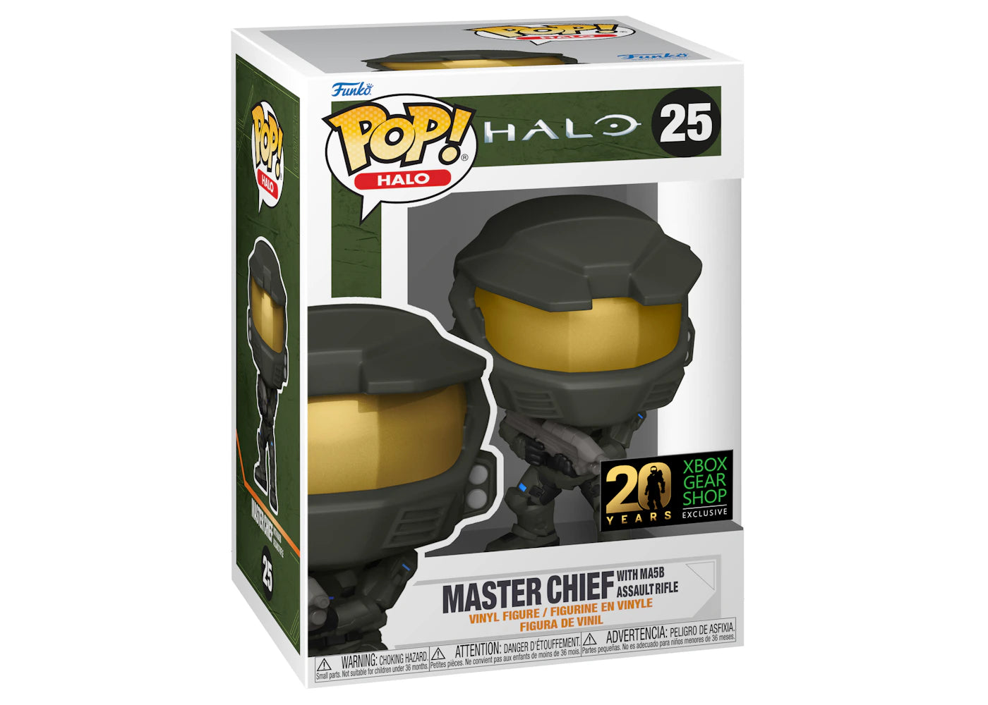 Funko Pop! Halo Master Chief with MA5B Assault Rifle 20th Anniversary Xbox Gear Shop Exclusive Figure #25 -1