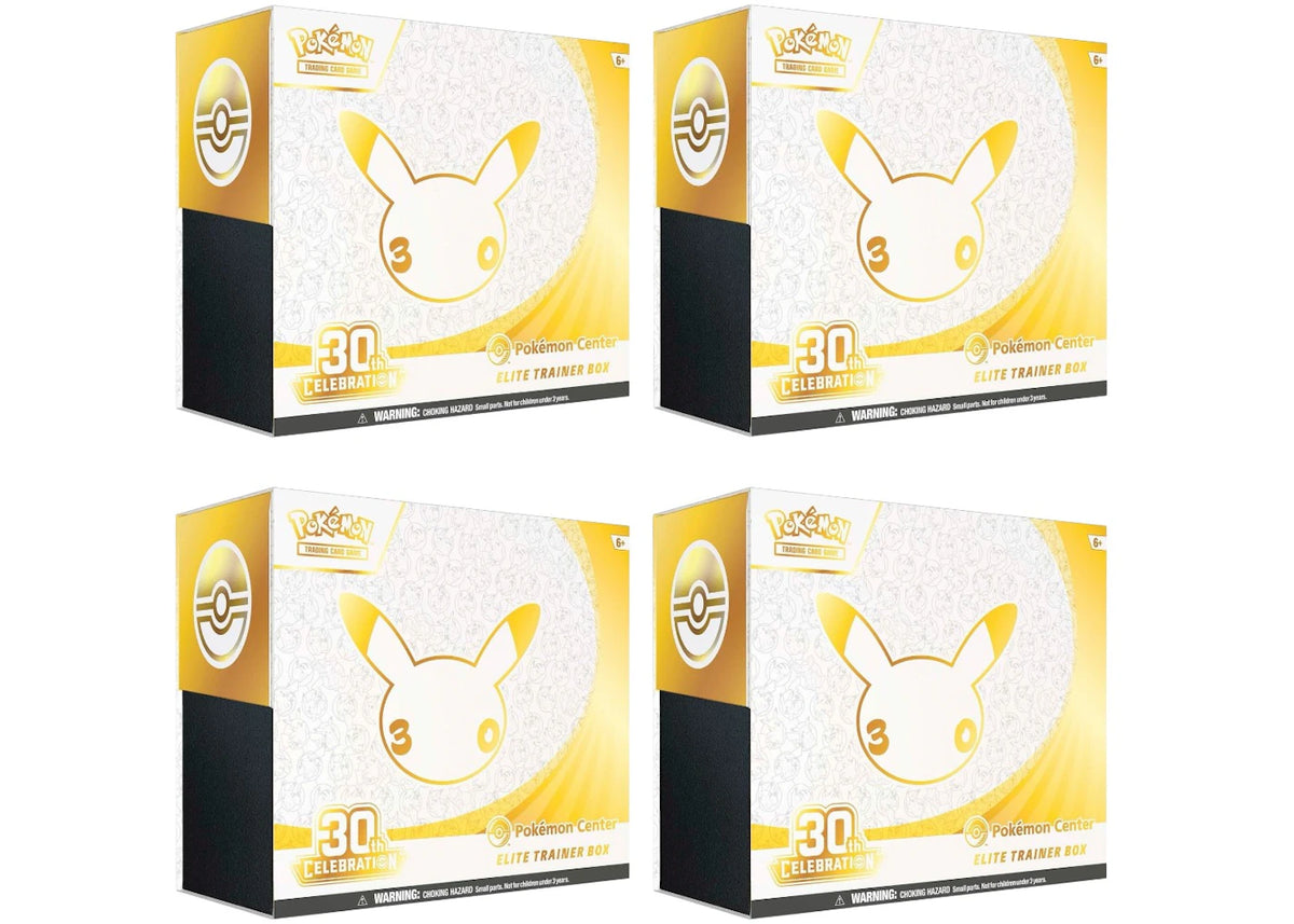 2026 Pokémon Mega Evolution 30th Celebration Pokemon Center Elite Trainer Box 4x Lot -1