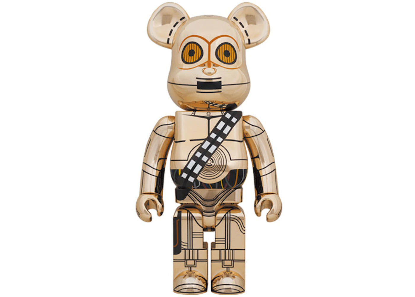 Bearbrick C-3PO (The Rise of Skywalker Ver.) 1000% Gold Chrome Ver. -1