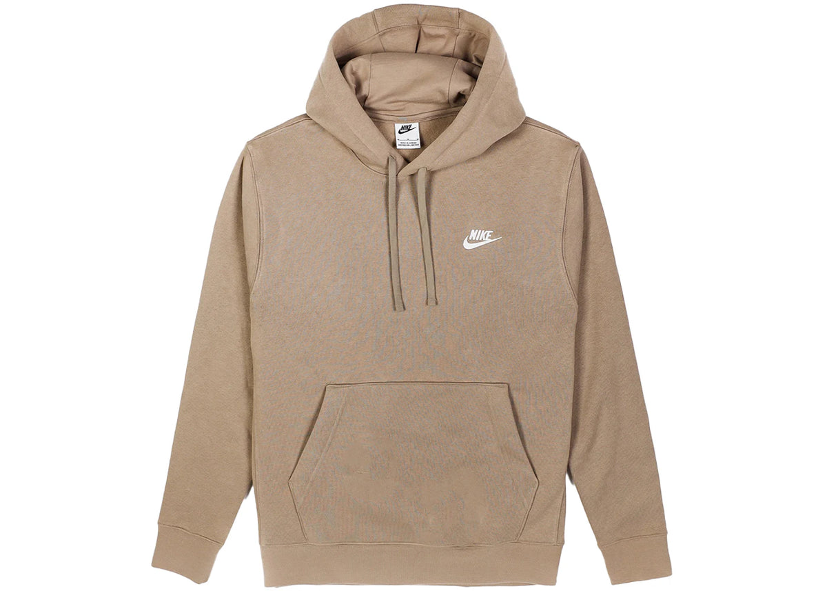 Nike Sportswear Club Fleece Pullover Hoodie Brown/White -1
