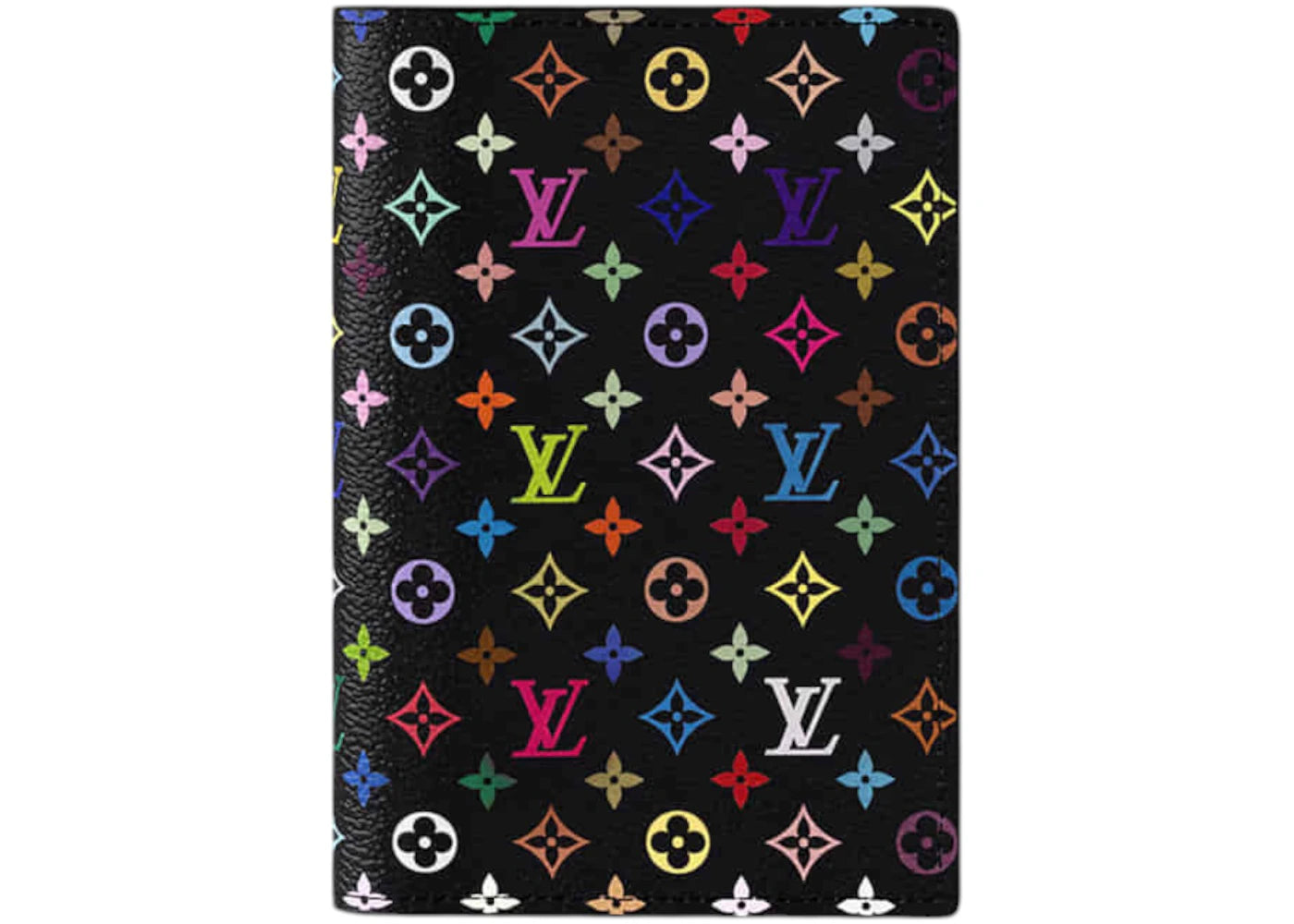 Louis Vuitton x Takashi Murakami Passport Cover Black Multicolored -1