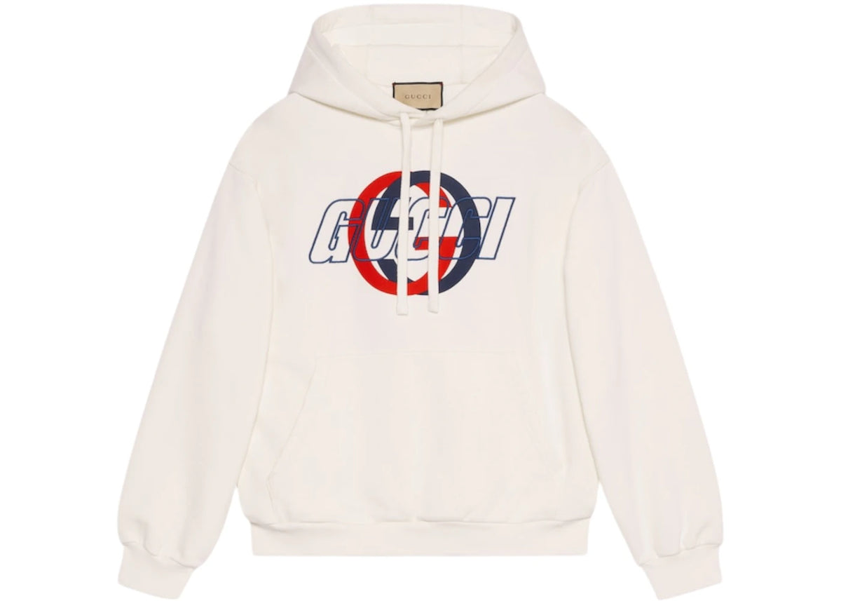 Gucci Cotton Jersey Hooded Sweatshirt Off White -1