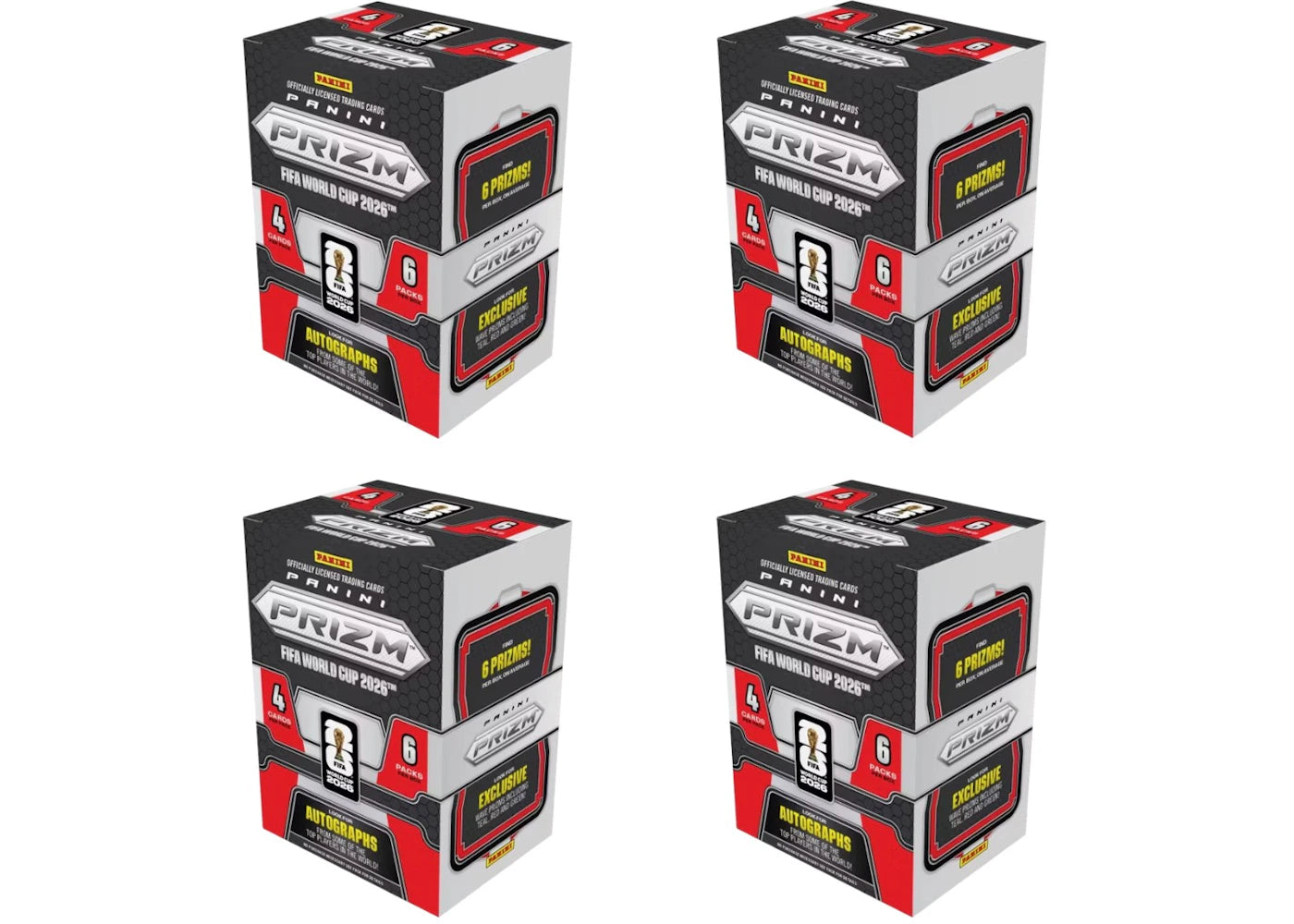 2026 Panini Prizm World Cup Soccer Blaster Box Target Exclusive (Red Parallels) 4x Lot -1