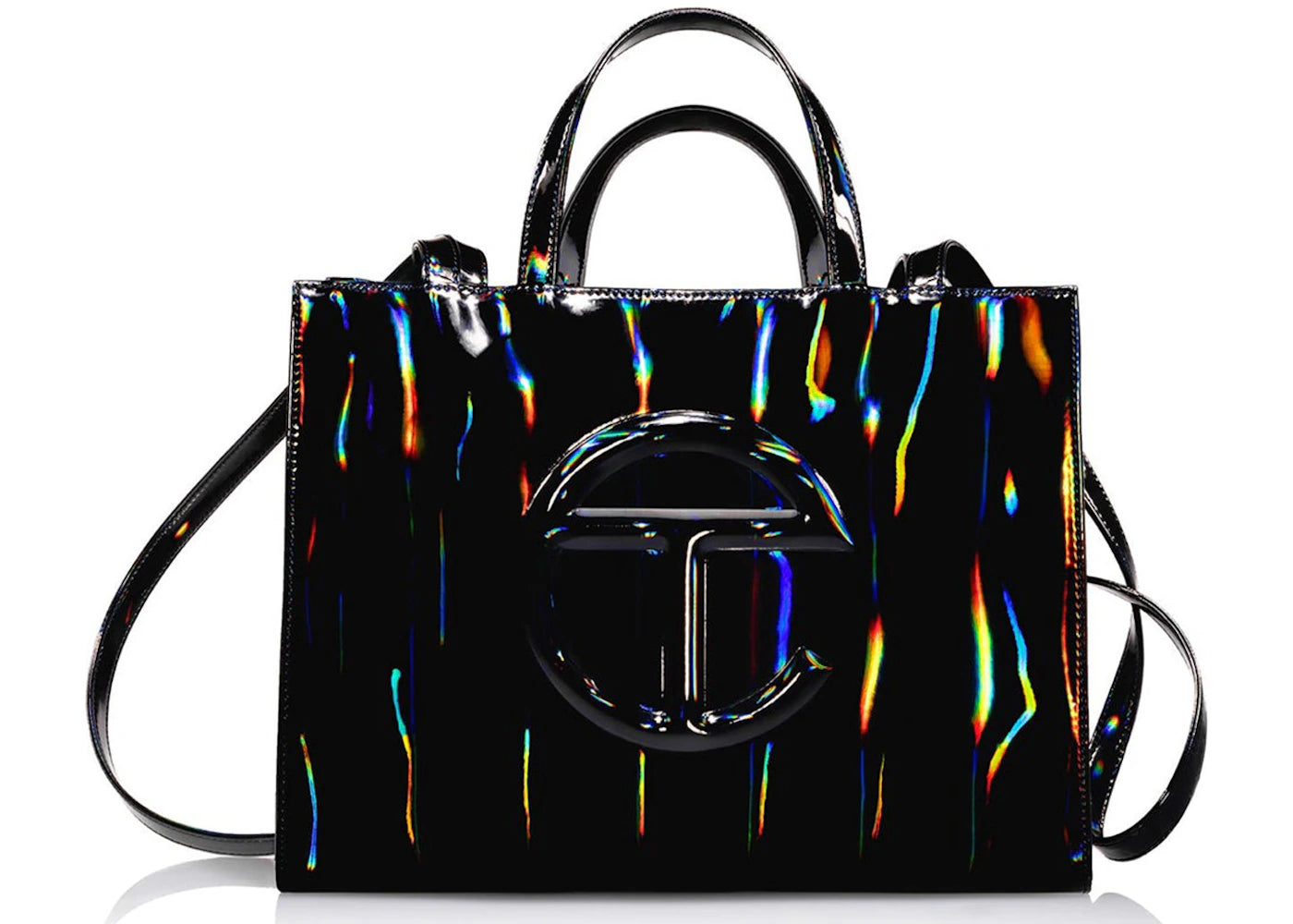 Telfar Medium Shopping Bag Black Rainbow -1