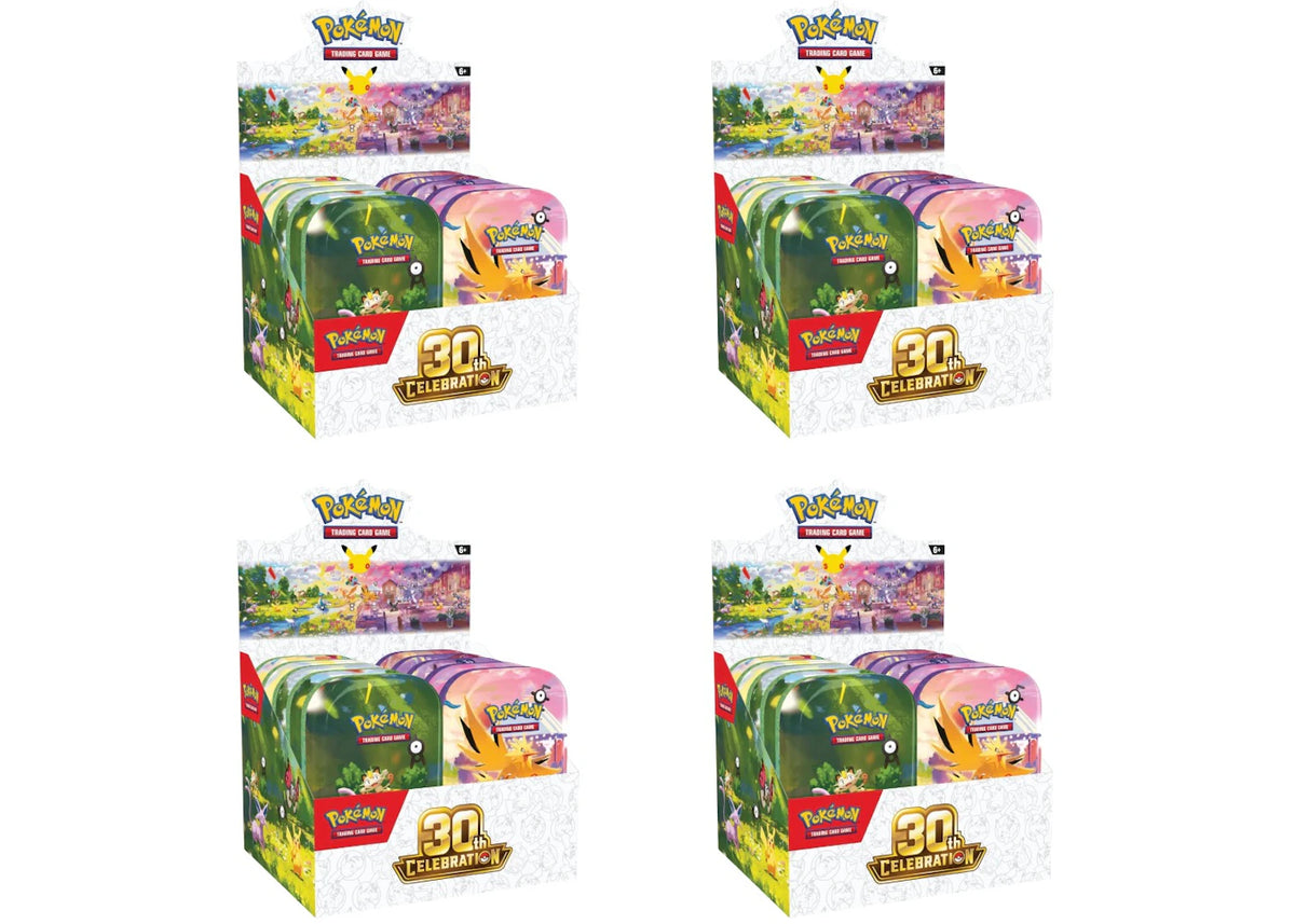 2026 Pokémon Mega Evolution 30th Celebration Mini Tin Display (10-Pack) 4x Lot -1