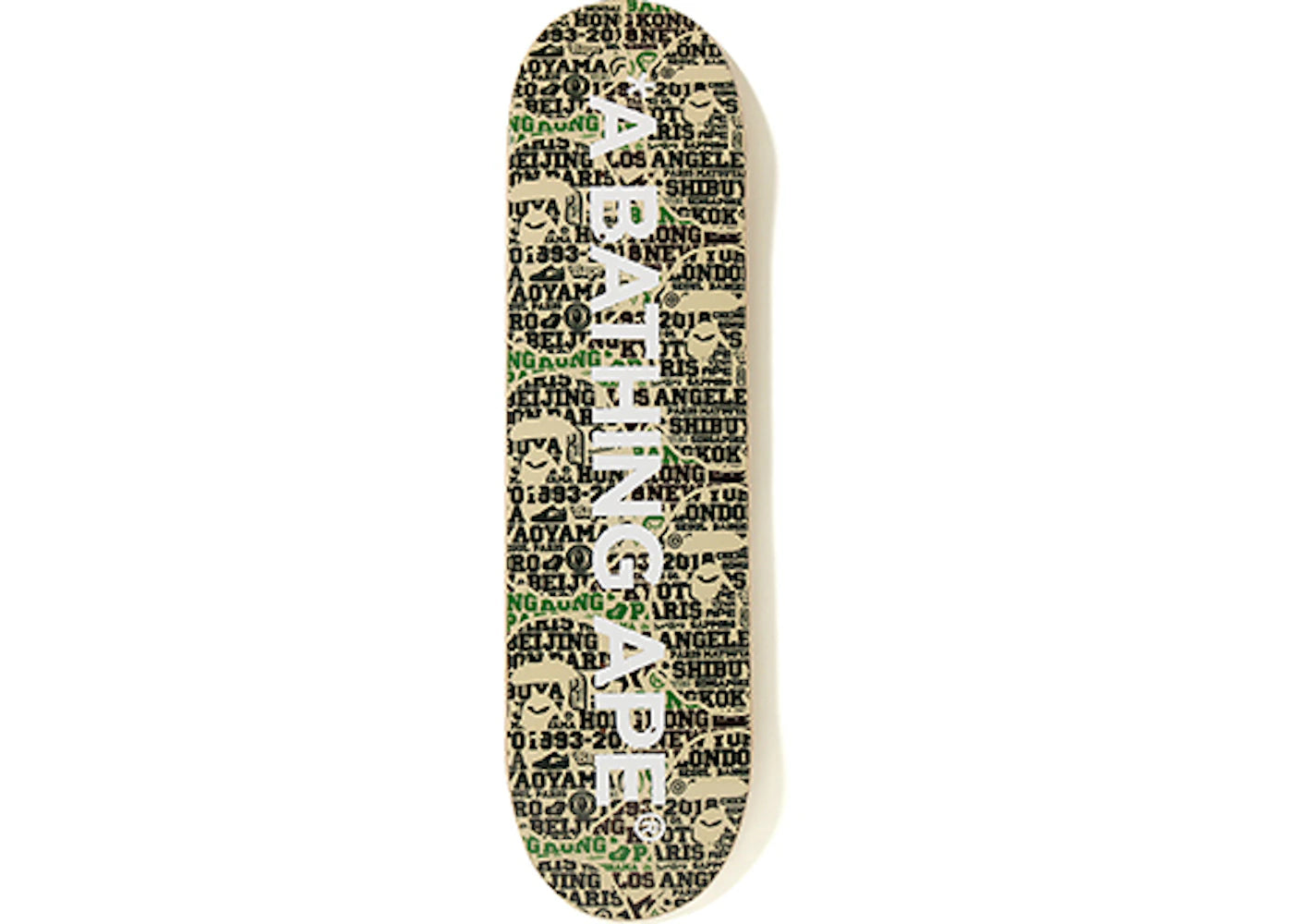 BAPE XXV Cities Camo Skateboard Deck Green -1