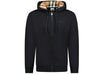 Burberry Hove Check Embroidery Logo Zip Hoodie Black -1