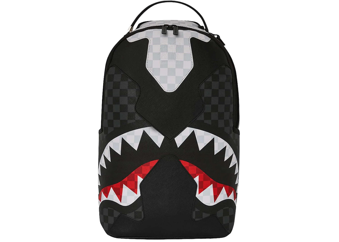 Sprayground Triple Decker Heir To The Throne Shark Backpack Black/White/Grey -1