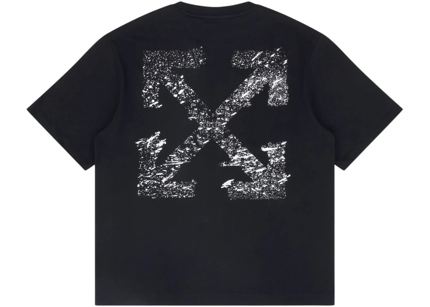 OFF-WHITE Paint Splatter Arrow Diag Skate Fit Tee Black -1