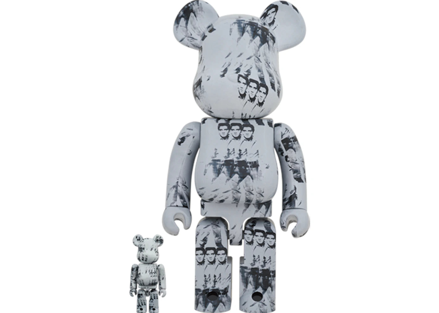 Bearbrick Andy Warhol's Elvis Presley 100% & 400% Set -1