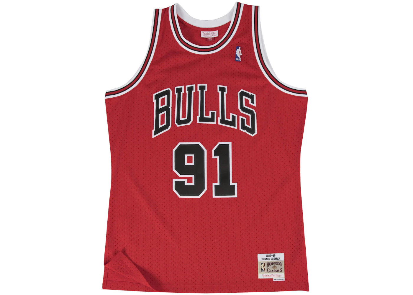 Mitchell & Ness Chicago Bulls Road 1997-98 Dennis Rodman Swingman Jersey Scarlet -1
