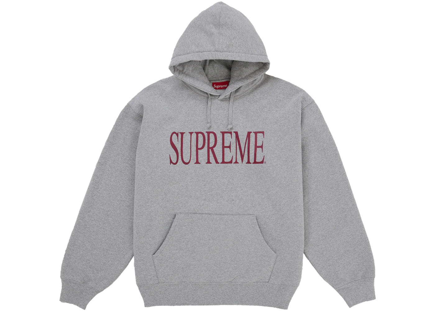 Supreme Capital Hooded Sweatshirt (FW26) Heather Grey -1