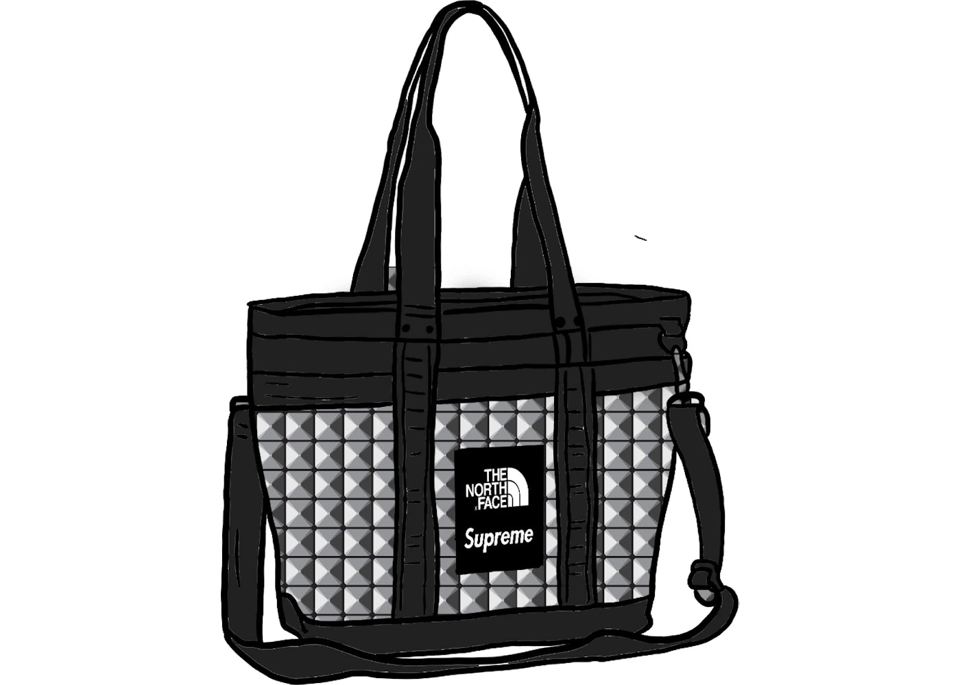 Supreme The North Face Studded Explore Utility Tote Black -1