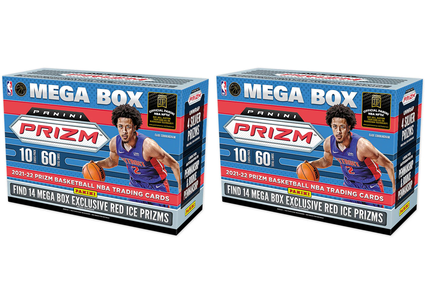 2021-22 Panini Prizm Basketball Mega Box (Red Ice Prizms) 2x Lot -1