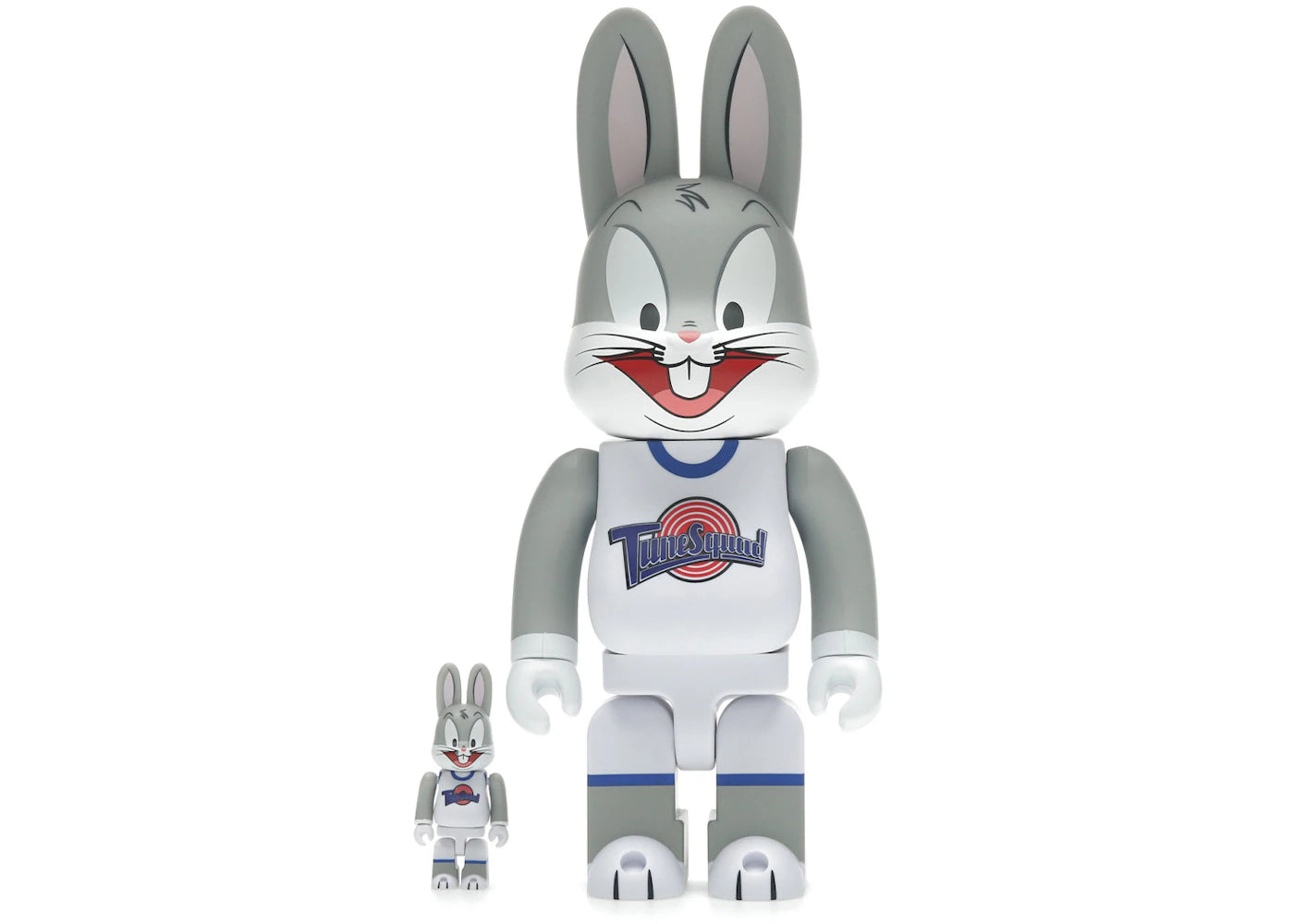 Bearbrick x Space Jam Rabbrick Bugs Bunny 100% & 400% Set Grey -1