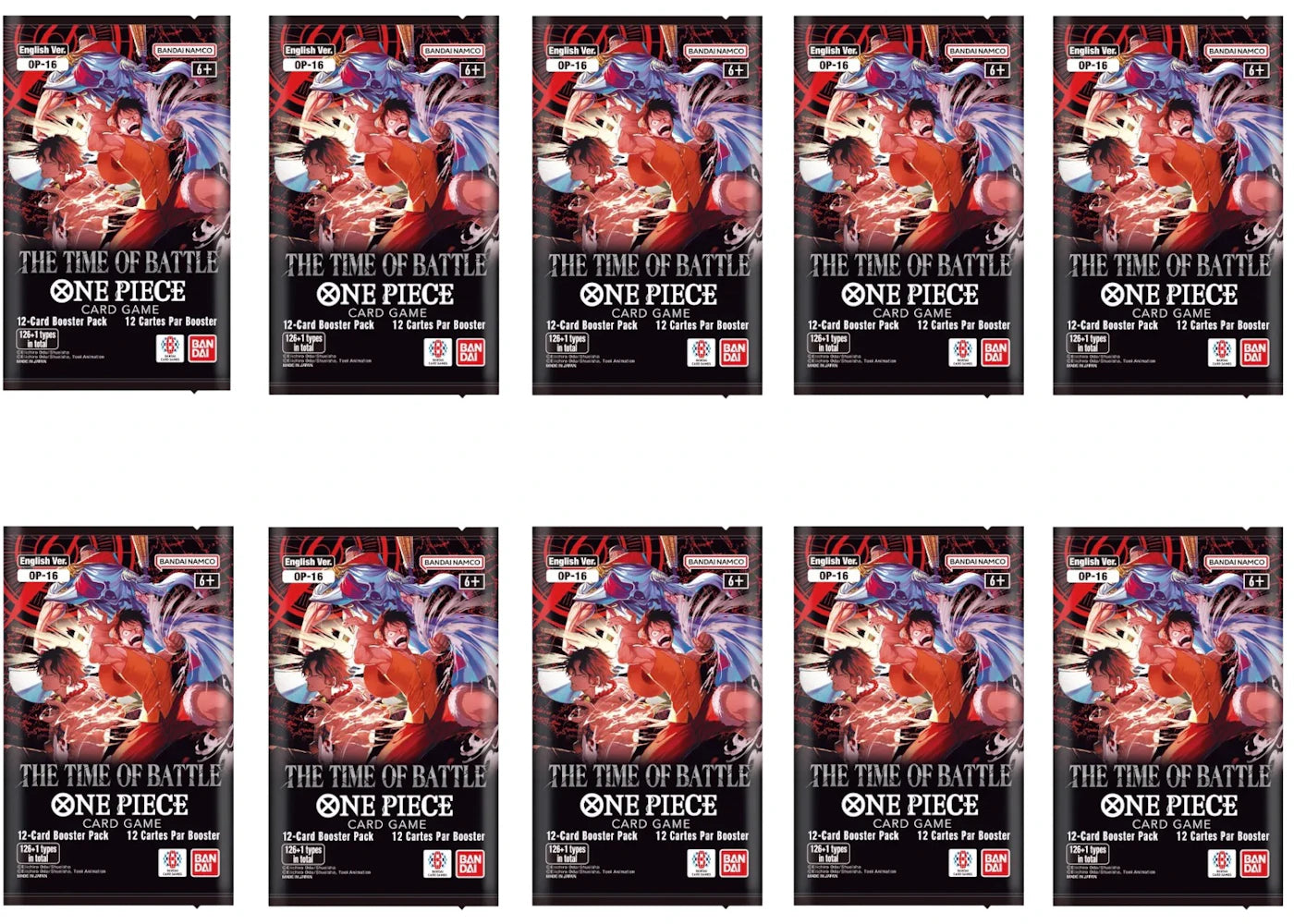 2026 Bandai One Piece Card Game The Time of Battle OP-21 Booster Pack 10x Lot -1