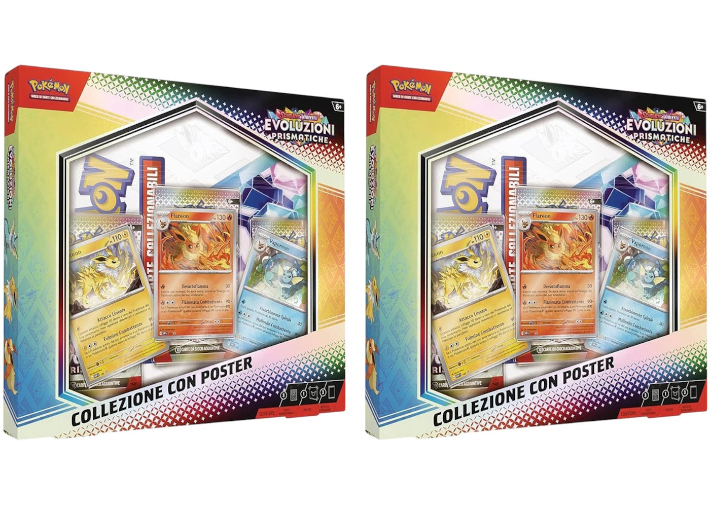 Pokémon Scarlet & Violet Prismatic Evolutions Expansion Poster Collection (Italian) 2x Lot -1