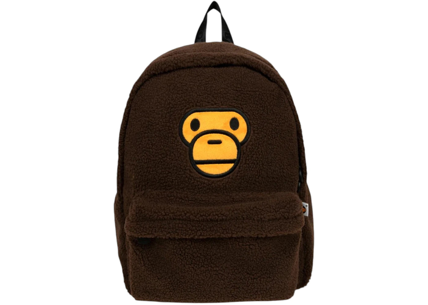 BAPE Baby Milo Sherpa Fur Medium Backpack Brown -1