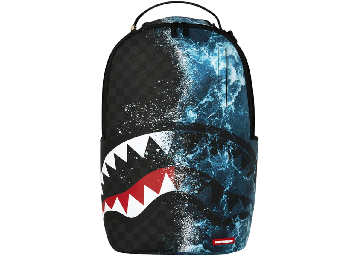 Sprayground Split Ocean Deep (School/City/Travel) Large Backpack Blue/Black -1