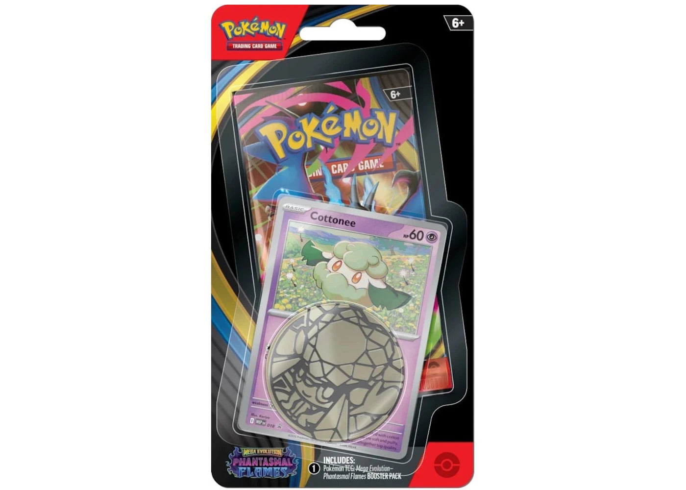 2025 Pokémon Mega Evolution Phantasmal Flames Cottonee Blister Pack -1