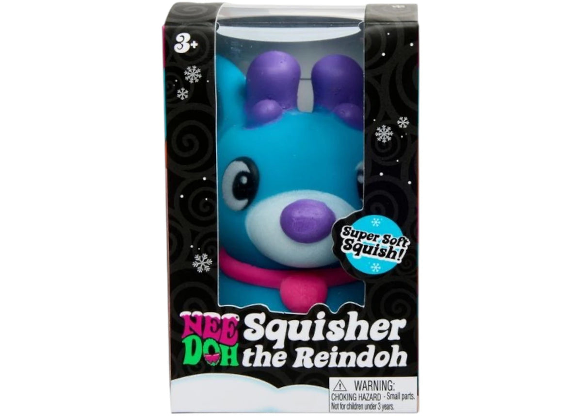 NeeDoh Squisher the Reindeer Squishy Fidget Toy Blue -1