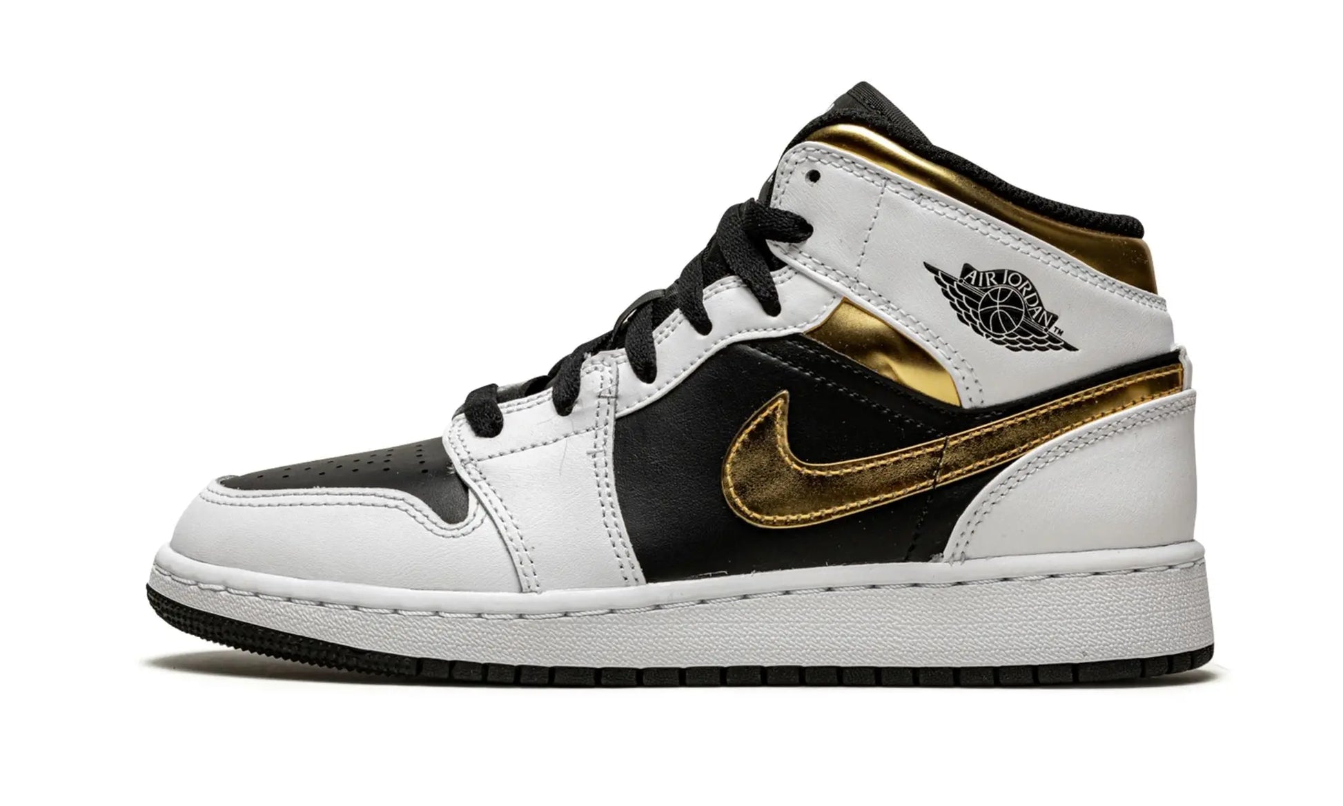 Jordan 1 Mid White Gold Black (GS) - MTHOR SHOP