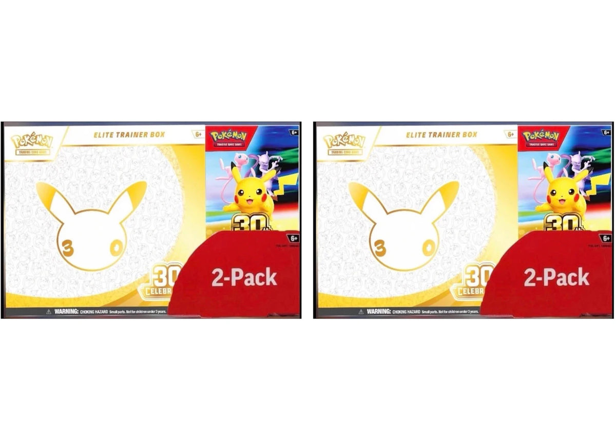 2026 Pokémon Mega Evolution 30th Celebration Elite Trainer Box & Booster Bundle Costco 2-Pack 2x Lot -1