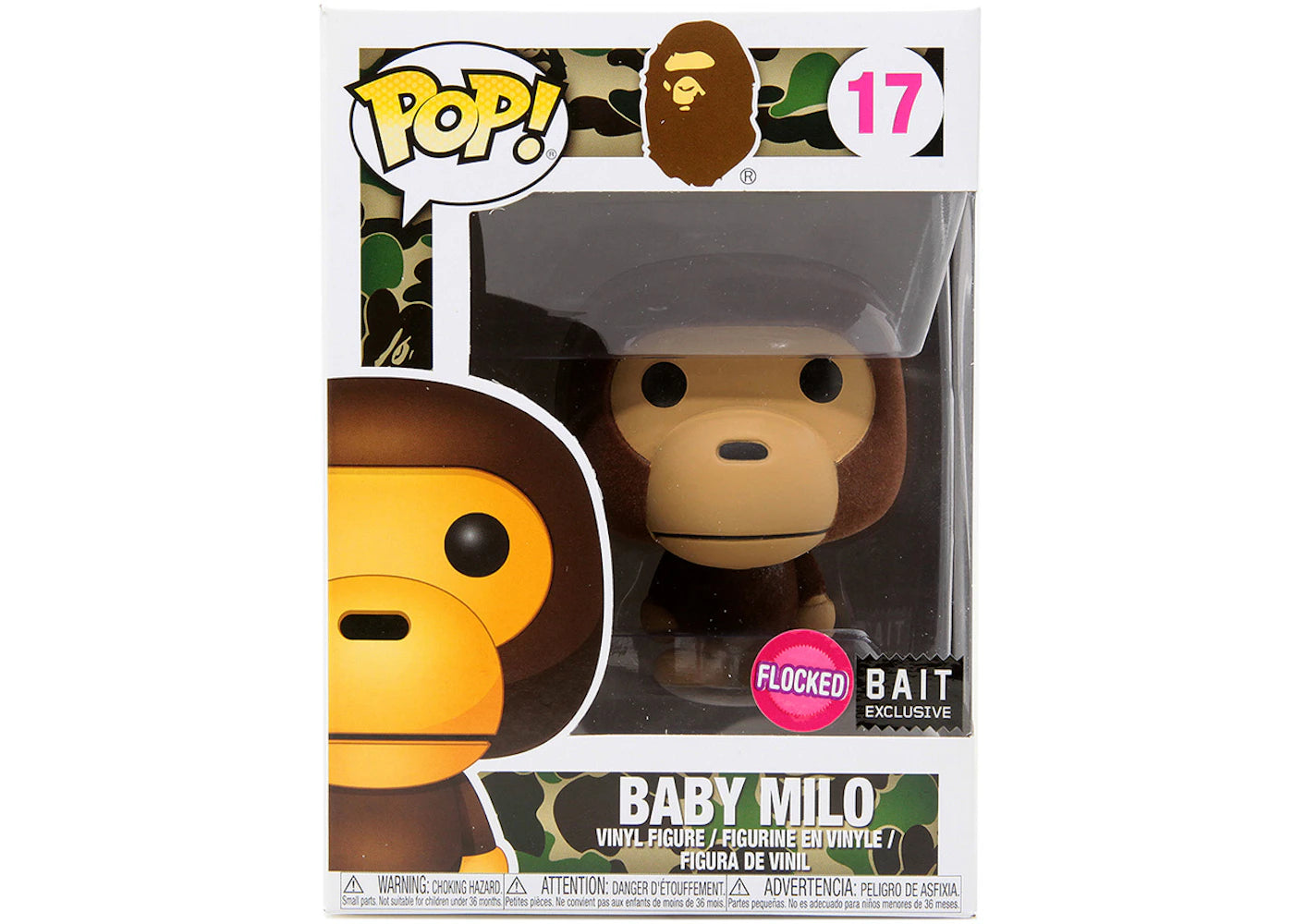 Funko Pop! BAPE Baby Milo (Flocked) Bait Exclusive Figure #17 -1