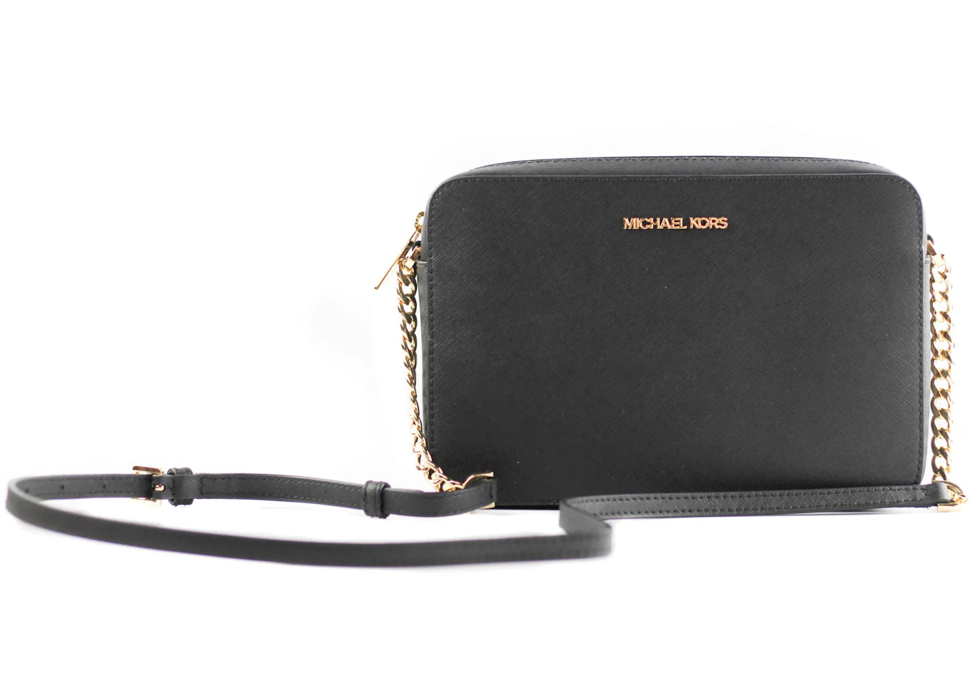 Michael Kors Jet Set East West Crossbody Bag Large Black/Gold -1