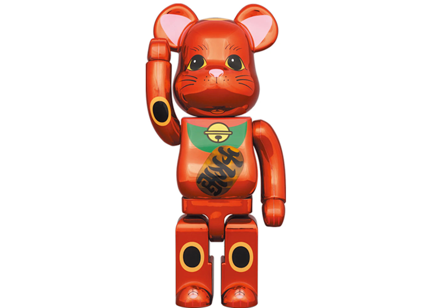 Bearbrick Maneki Neko Plum Gold Plating Luminous 400% -1