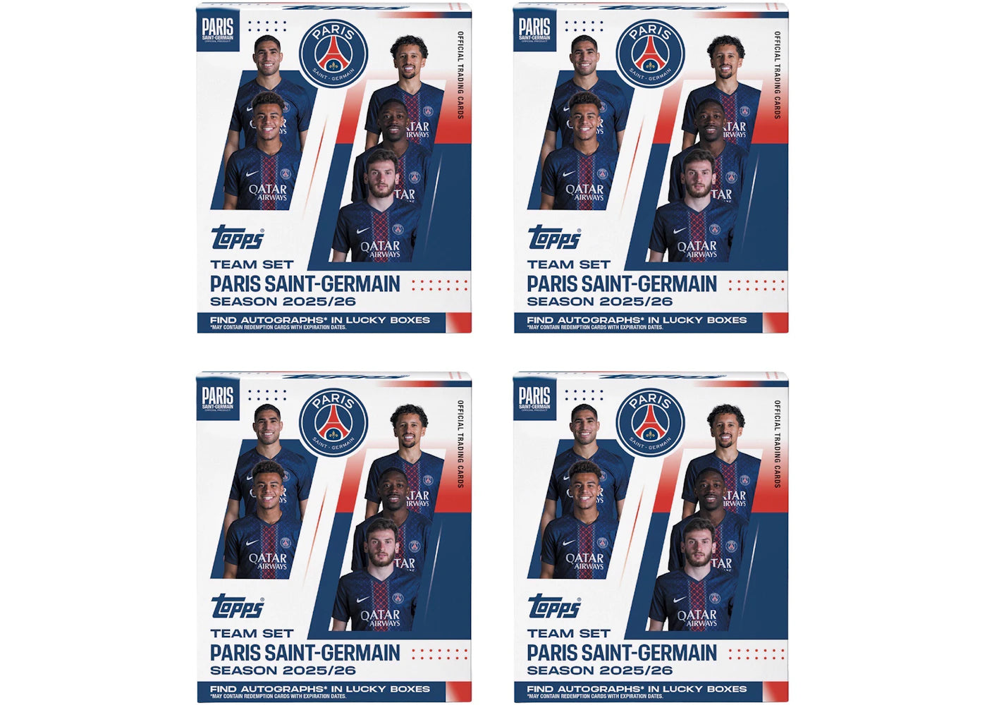 2026 Topps Paris Saint-Germain Team Set Soccer Team Box 4x Lot -1