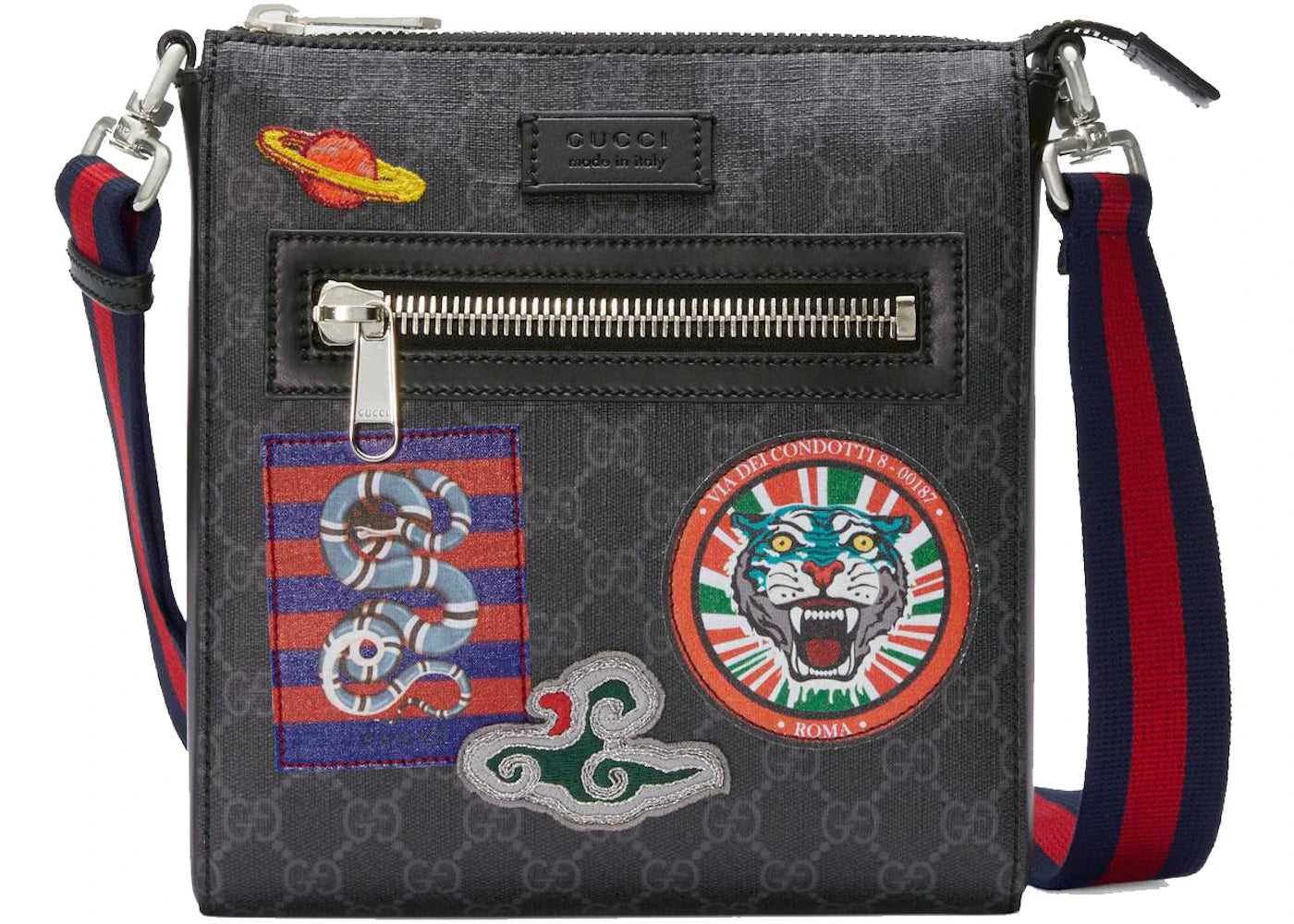 Gucci Night Courrier Messenger GG Supreme Black/Grey -1