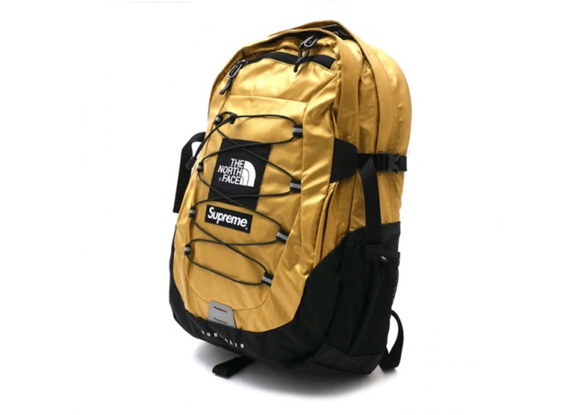 Supreme The North Face Metallic Borealis Backpack Gold -1