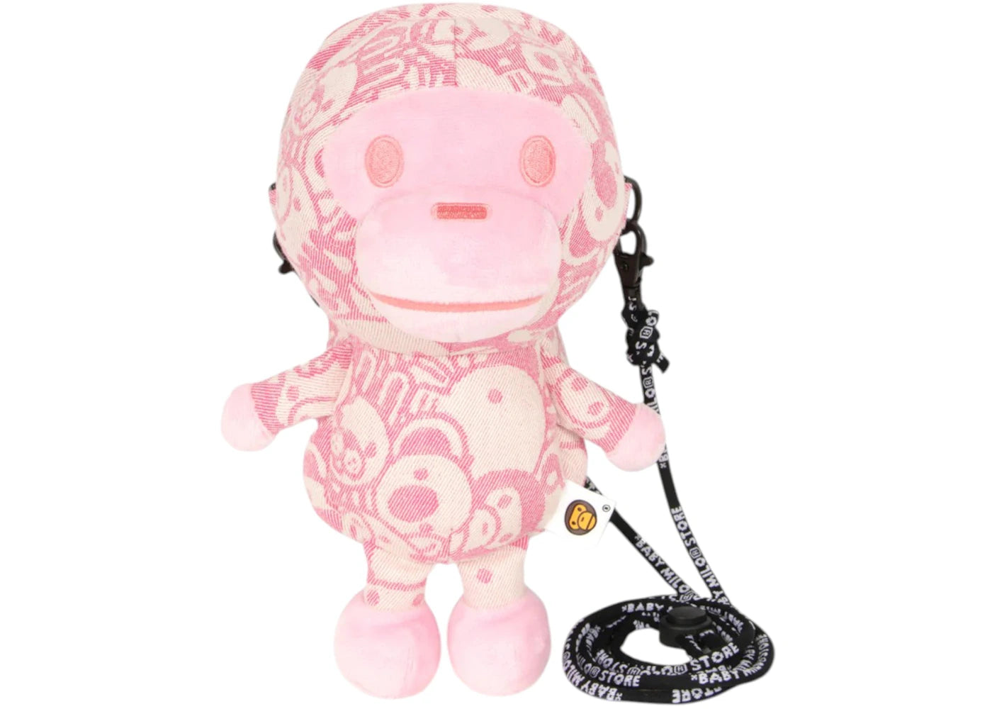 BAPE Baby Milo Plush Mobile Bag Pink Multi -1